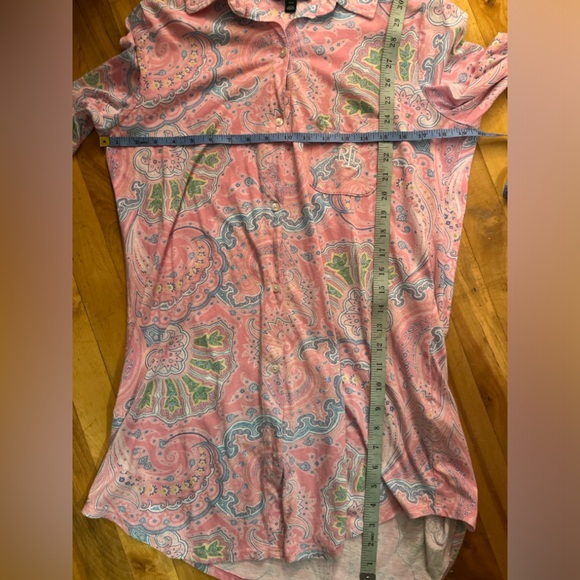 Lauren Ralph Lauren Paisley Sleep Shirt GUC M - Picture 3 of 8